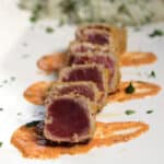 panko crusted ahi tuna with aioli