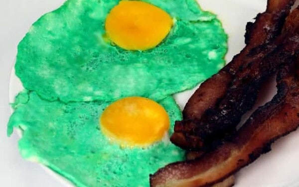 Green eggs and ham or bacon