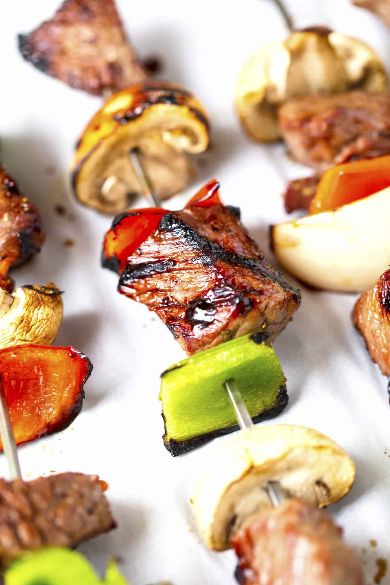  Pepper Marinated Steak Kebabs are juicy and flavorful and so easy to make Dr. Pepper Marinated Steak Kebabs