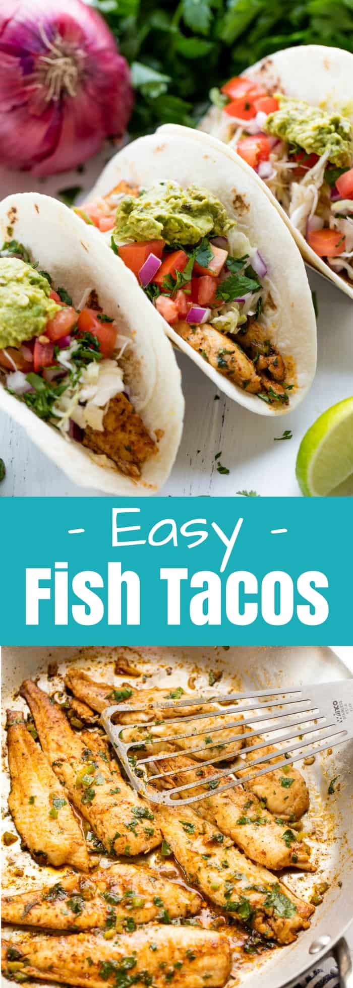  This Baja Fish Taco Recipe is super easy to make, healthy, and full of flavor. Your family will love this Mexican favorite!