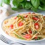 This fresh summer pasta can be eaten hot or cold and comes together in just minutes. It's 15 Minute Italian Garden Pasta and it's amazingly delicious!