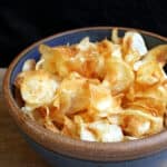 Salt and vinegar chips in a bowl.
