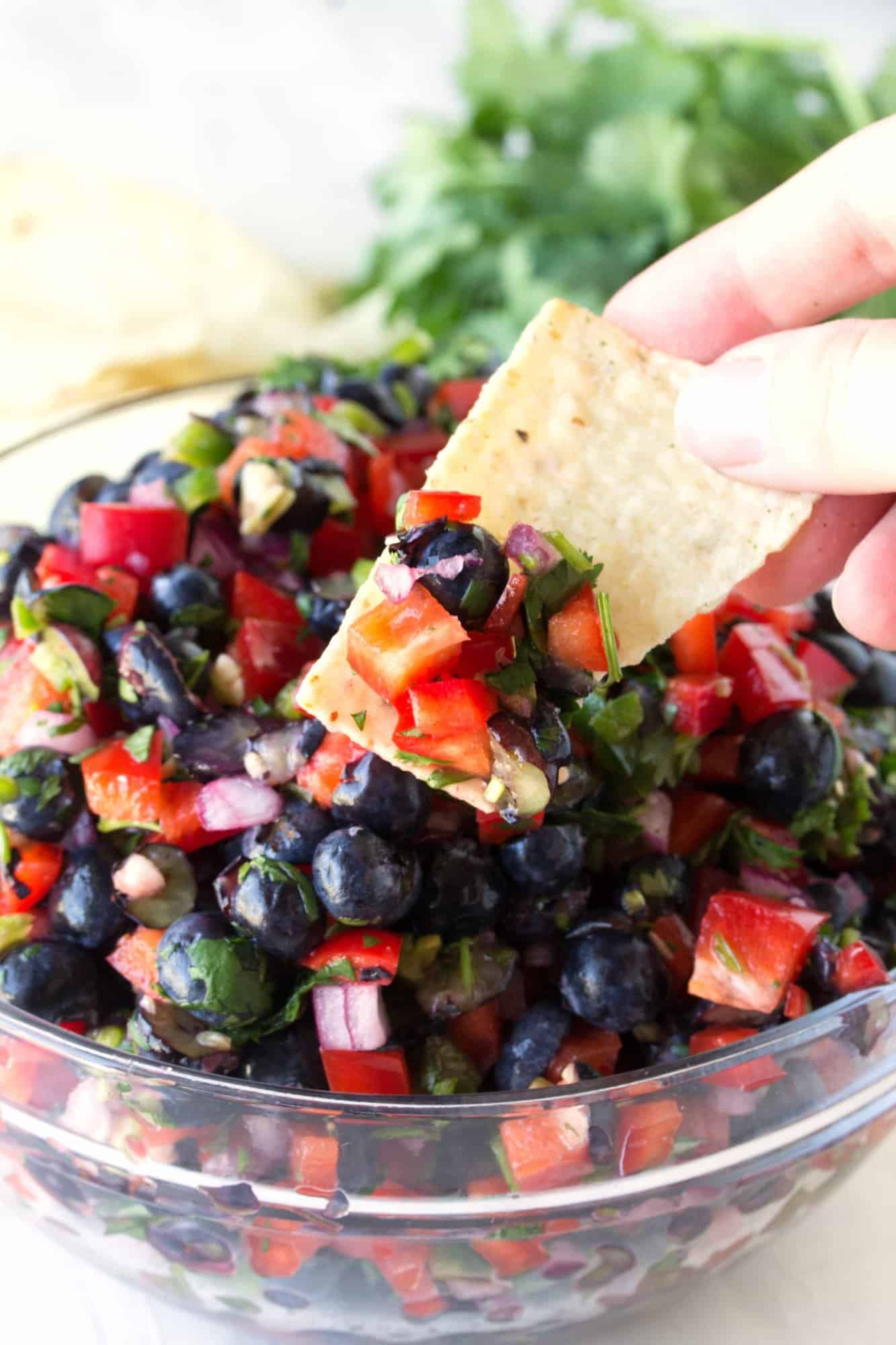 Blueberry & Red Bell Pepper Salsa | Homemade Salsa Recipes | Homemade Recipes