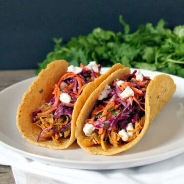 Morocco Tacos on a white plate.