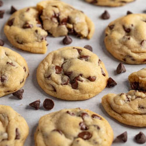 Chocolate Chip Cookies SQUARE - thestayathomechef.com