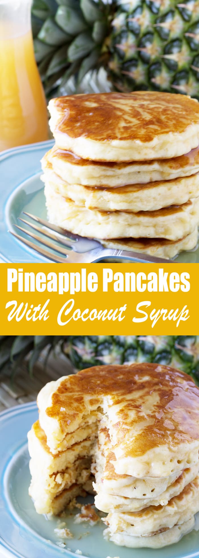 Enjoy the blend of tropical flavors in these delicious Pineapple Pancakes with Coconut Syrup. Give your morning the island treatment!