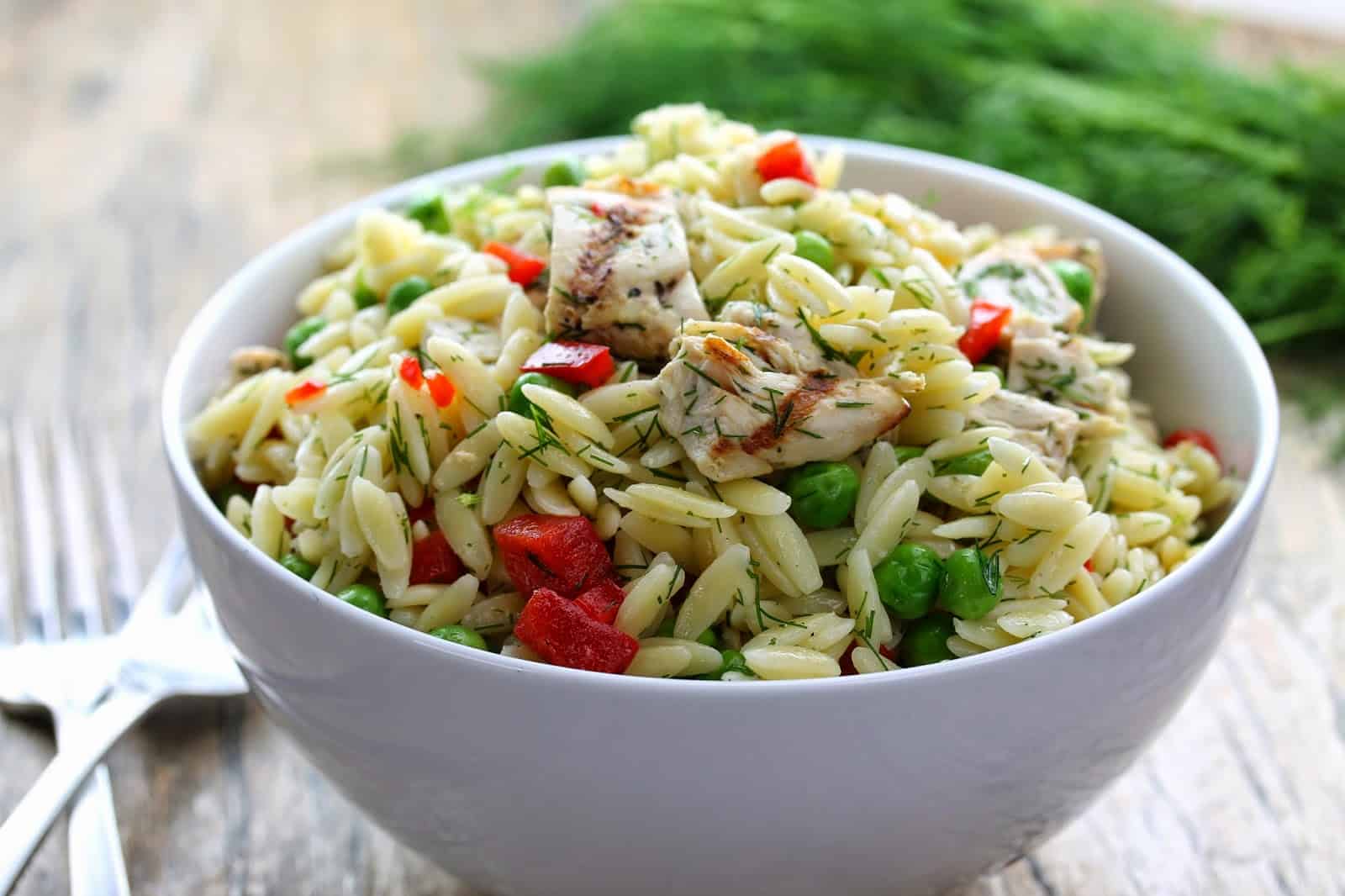 lemon dill chicken orzo pasta salad - 54