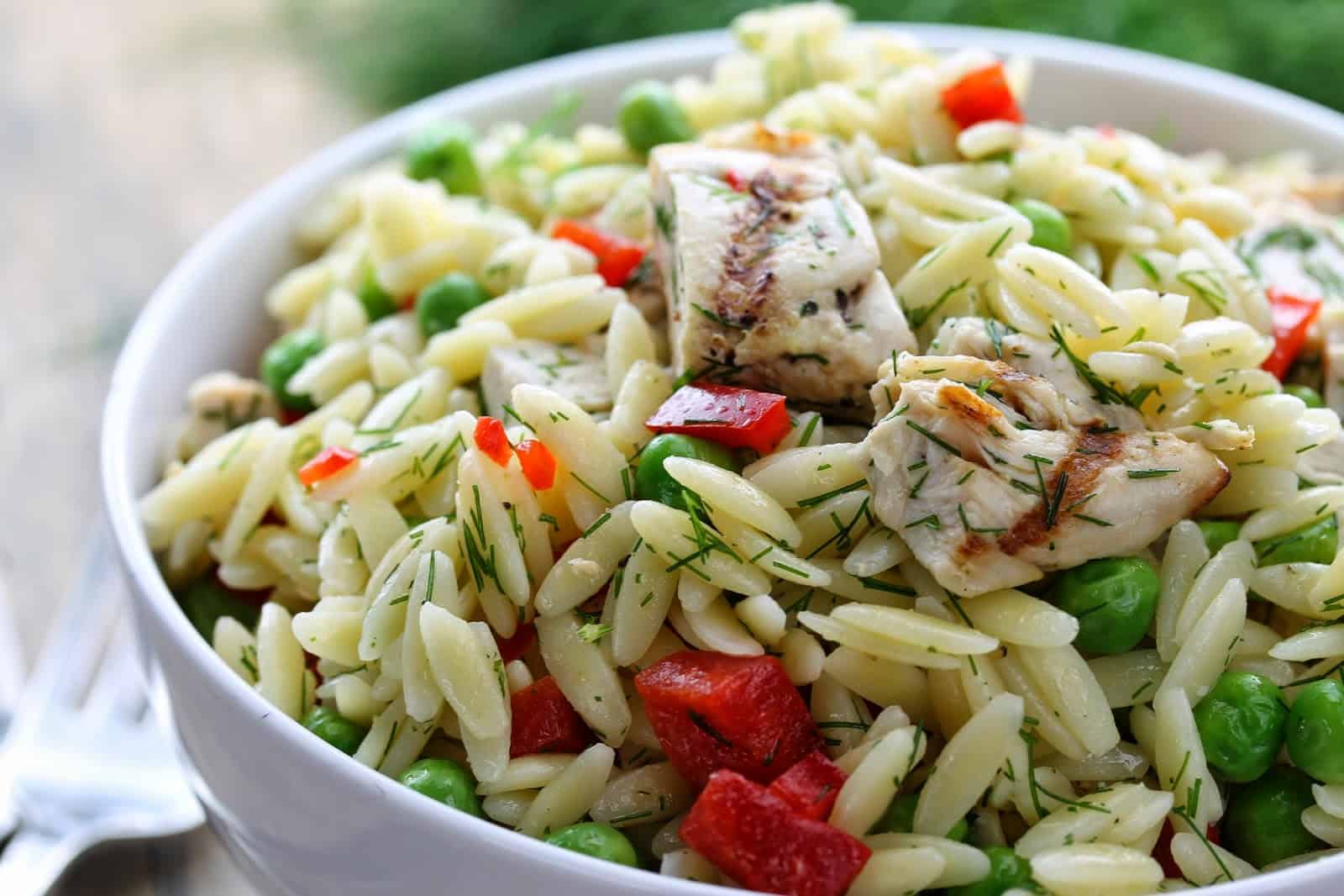 lemon dill chicken orzo pasta salad - 62