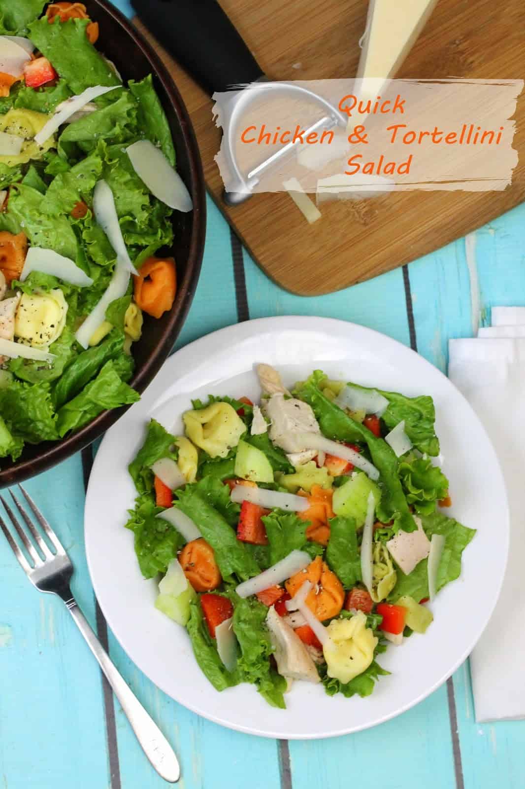 Quick Chicken Tortellini Salad