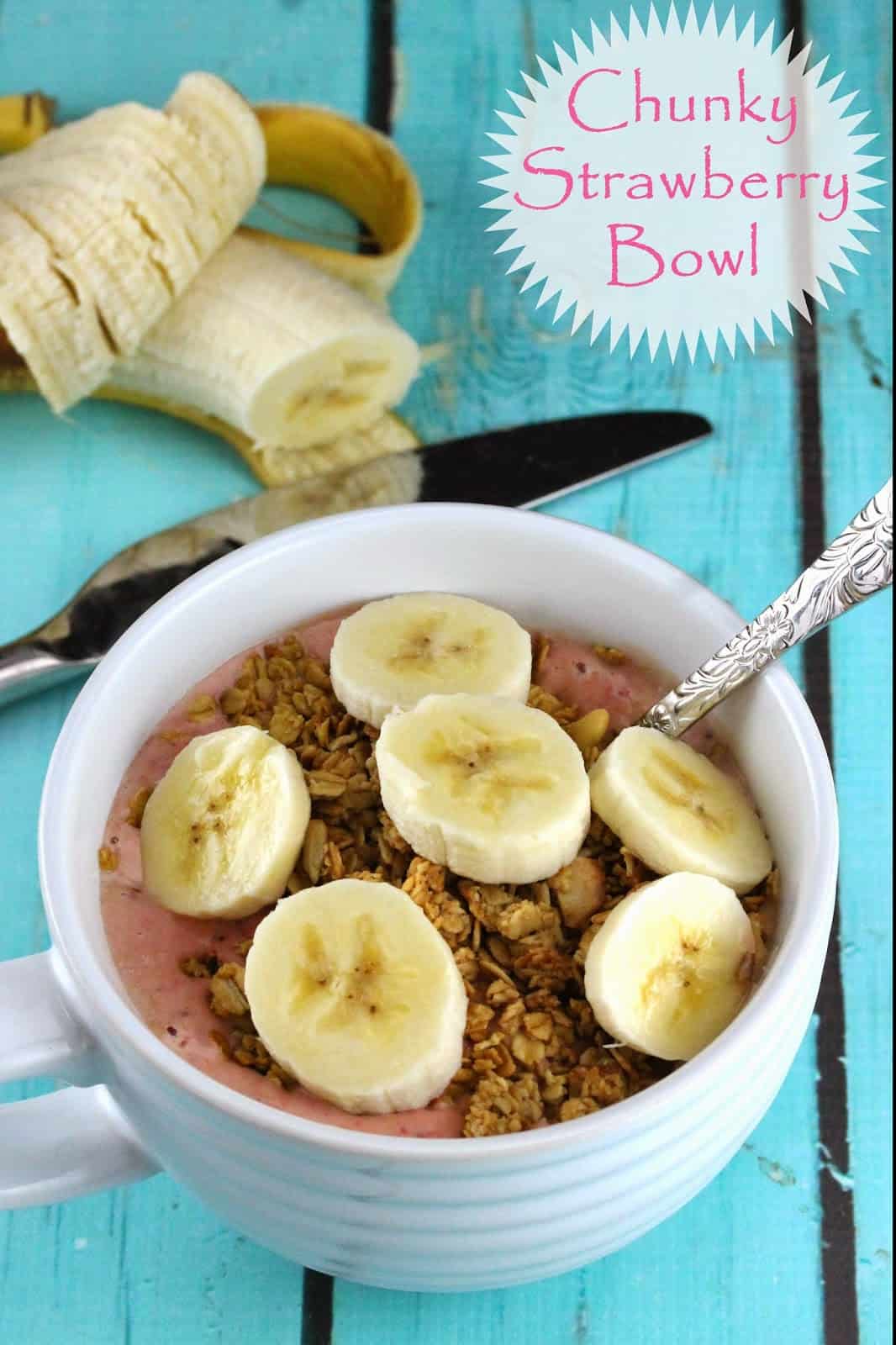 strawberry peanut butter smoothie bowl - 96