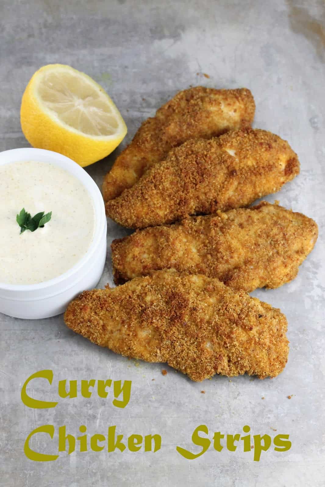 curry baked chicken strips - 46