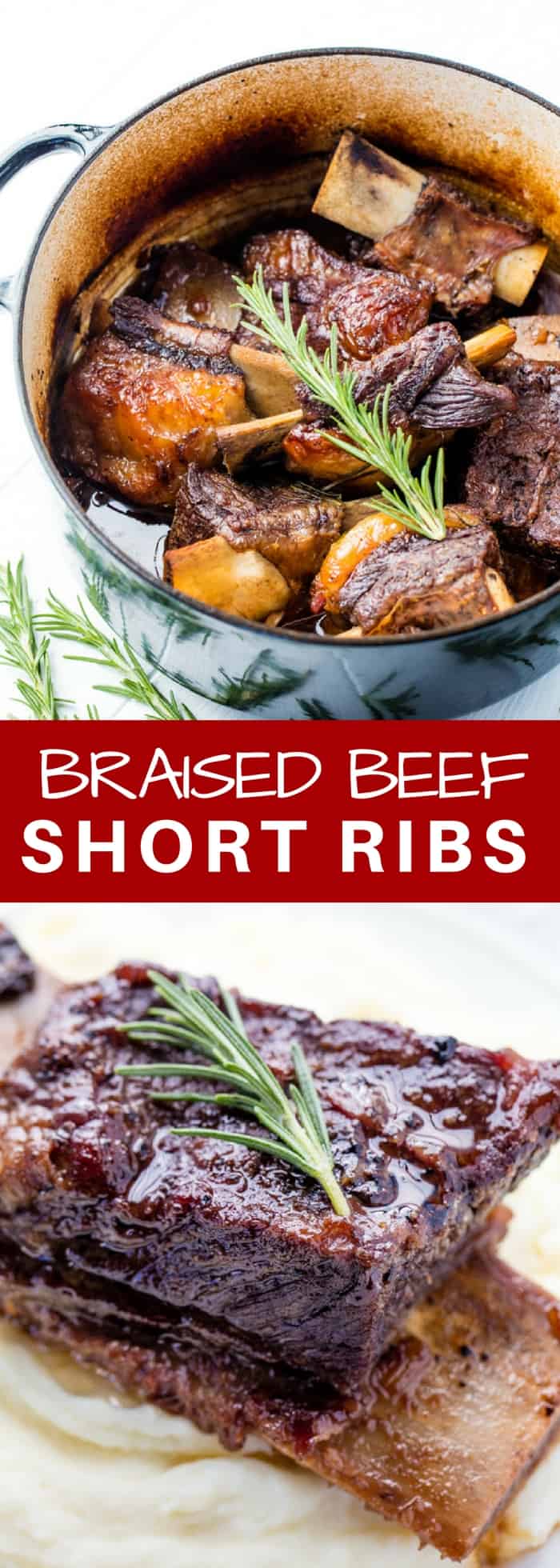 Classic Braised Beef Short Ribs are cooked low and slow until they reach fall-off-the-bone deliciousness.  This simple dish is a classic that is full of comfort food flavor. 