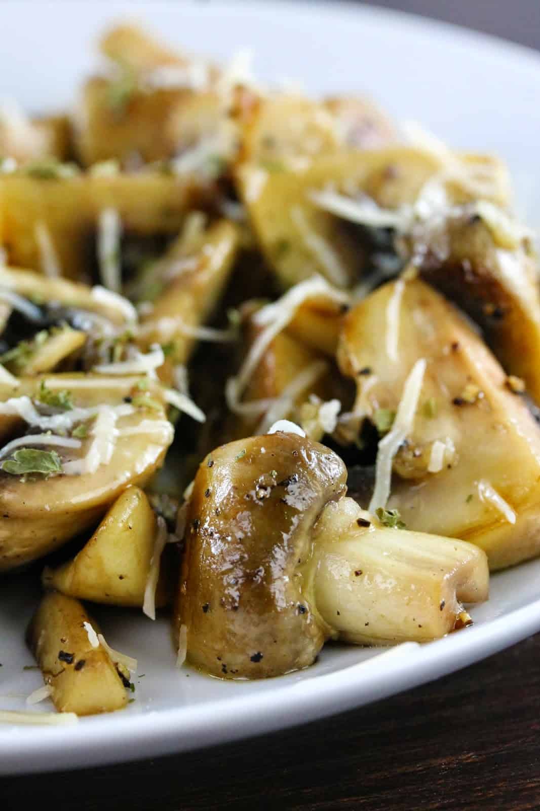 Sauteed Mushrooms with Garlic and Parmesan