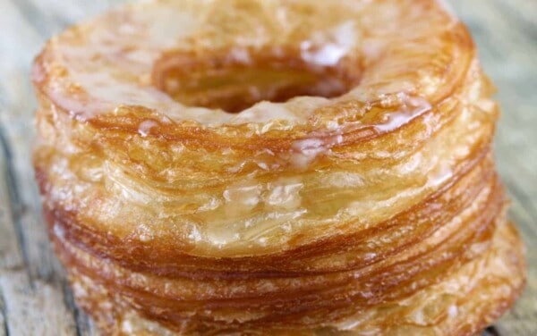 Close up of Homemade cronuts