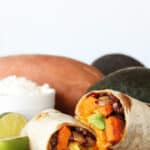 chipotle sweet potato burritos - 69