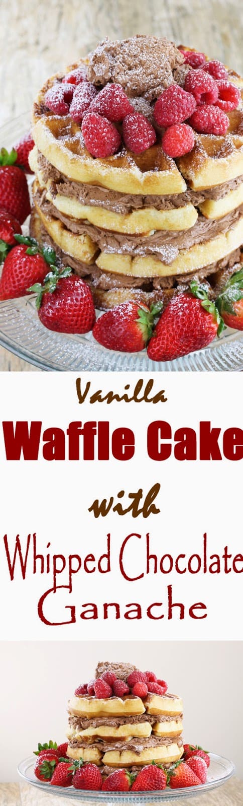 This vanilla cake is made in a waffle iron Easy Vanilla Waffle Cake