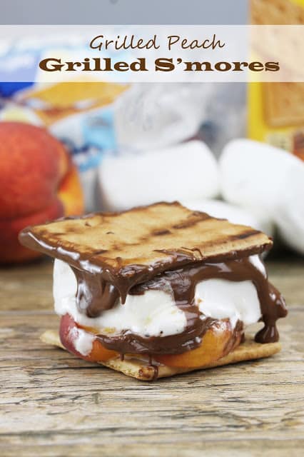 grilled peach s mores - 95