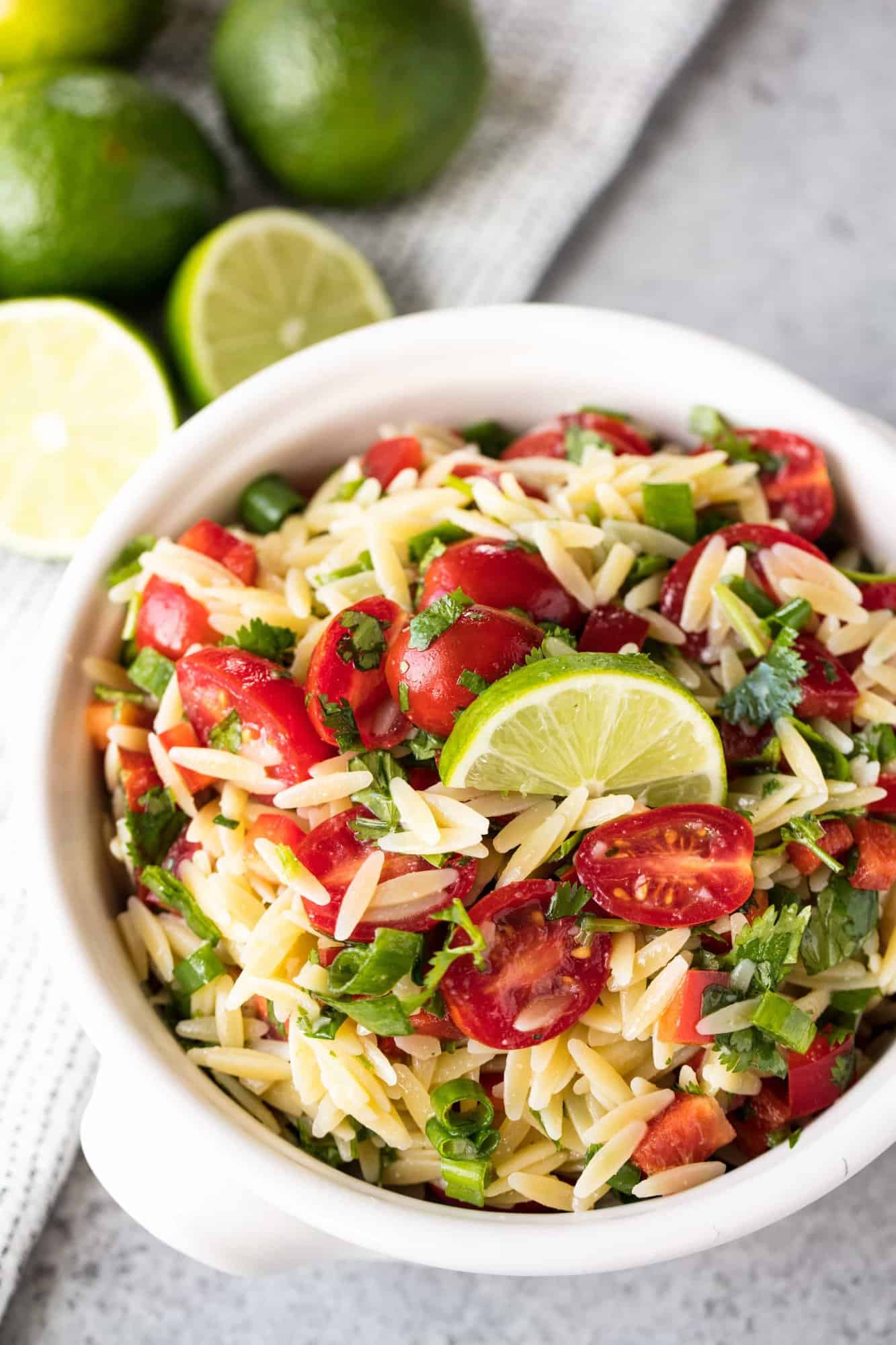 Cilantro-Lime Orzo Pasta Salad is light, refreshing, delicious, and perfect for picnics, potlucks, and backyard barbecues.