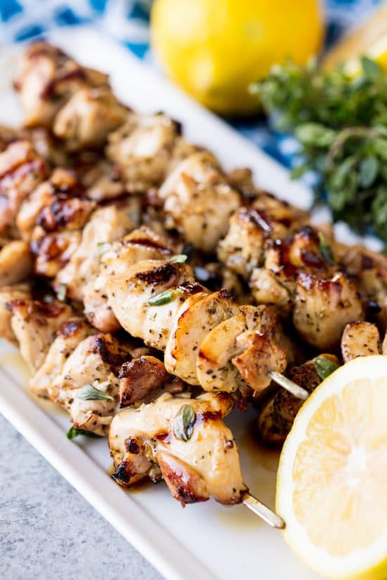 Grilled Lemon Herb Chicken Thigh Skewers - 69