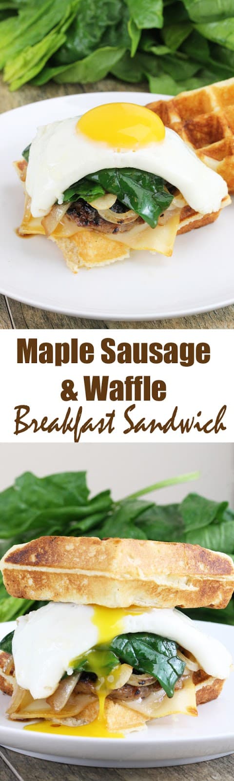 Sometimes you just need to indulge in a fancy breakfast sandwich Maple Sausage and Waffle Breakfast Sandwich