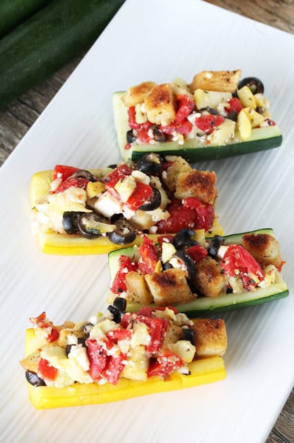 mediterranean zucchini boats with olives - 19