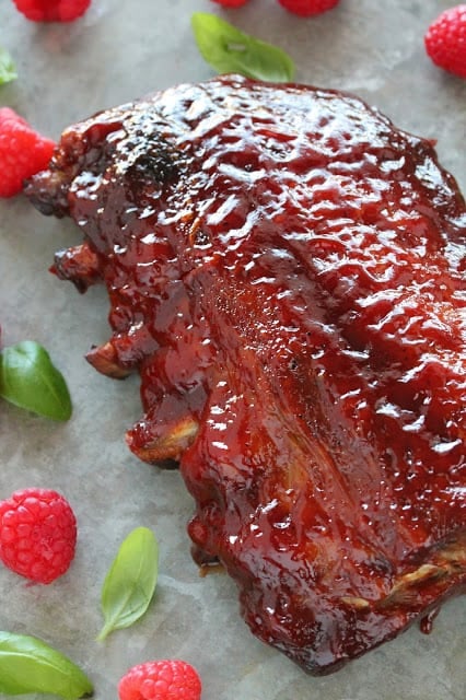 Slow cooker raspberry chipotle baby back rib