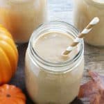 This Pumpkin Pie Oatmeal Smoothie is designed to make ahead for an easy Pumpkin Pie Oatmeal Smoothie