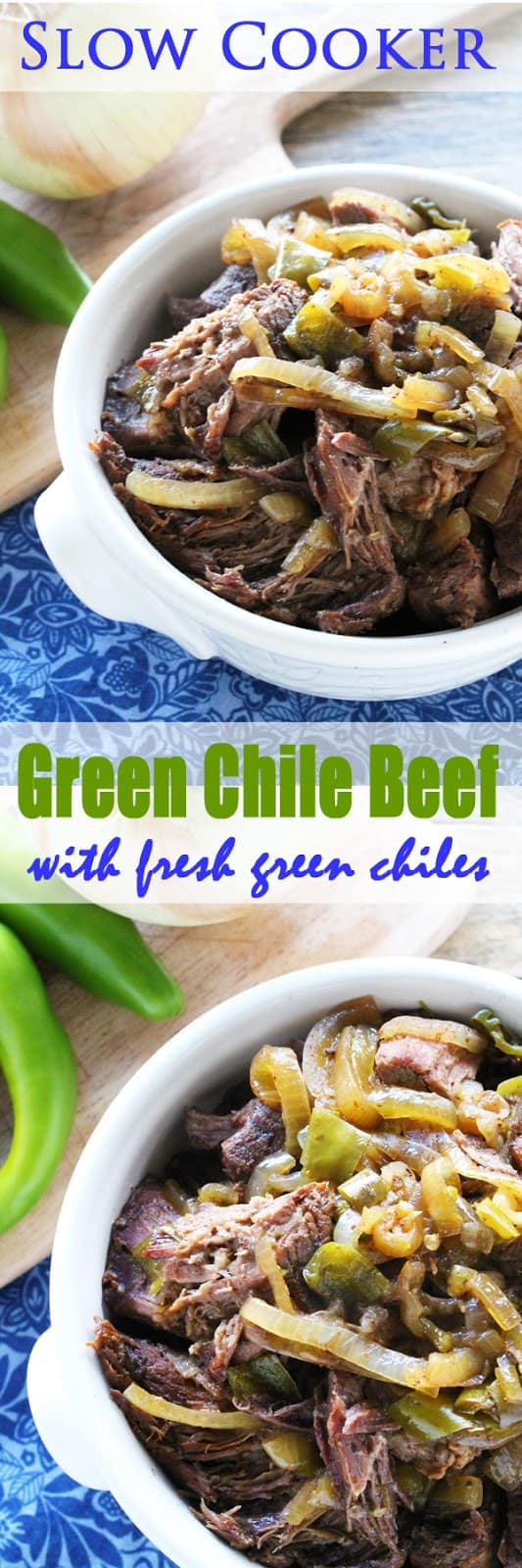  This recipe uses fresh green chile peppers to create a mouthwatering shredded beef that c Slow Cooker Green Chile Beef