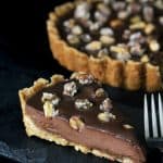 Dark Chocolate Pistachio Tart from The Stay At Home Chef Dark Chocolate Pistachio Tart