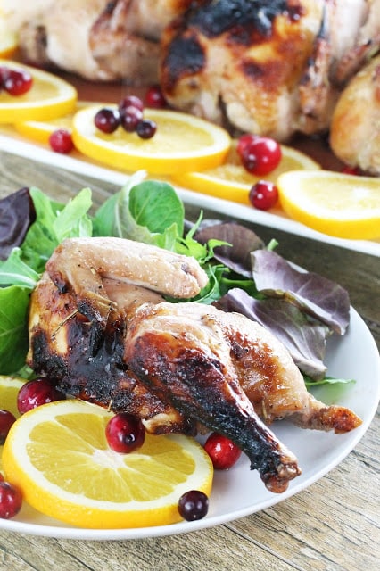 Easy Cran-Orange Cornish Hens