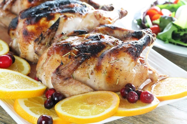 Easy Cranberry Orange Cornish Hens