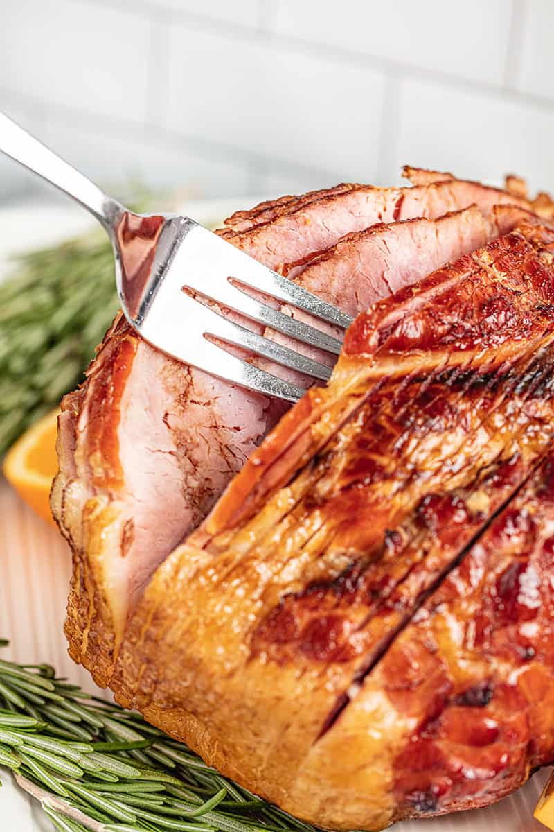 Brown Sugar Orange Glazed Spiral Ham - The Chunky Chef