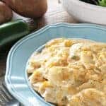 Slow Cooker Jalapeno Scalloped Potatoes from The Stay At Home Chef Slow Cooker Jalapeno Scalloped Potatoes