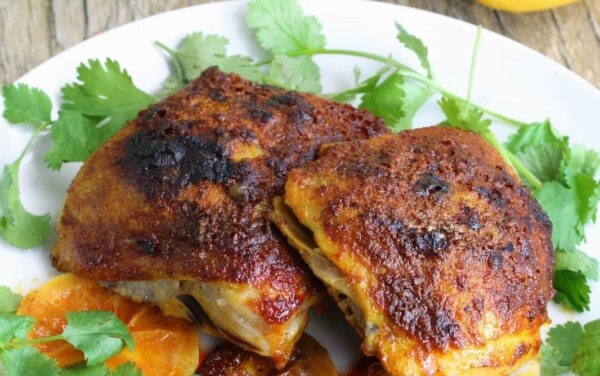 This easy dinner recipe for Moroccan Chicken Thighs features spices you probably already have in your spice rack. Only 5 minutes of prep work yields a flavorful chicken that people rave over.
