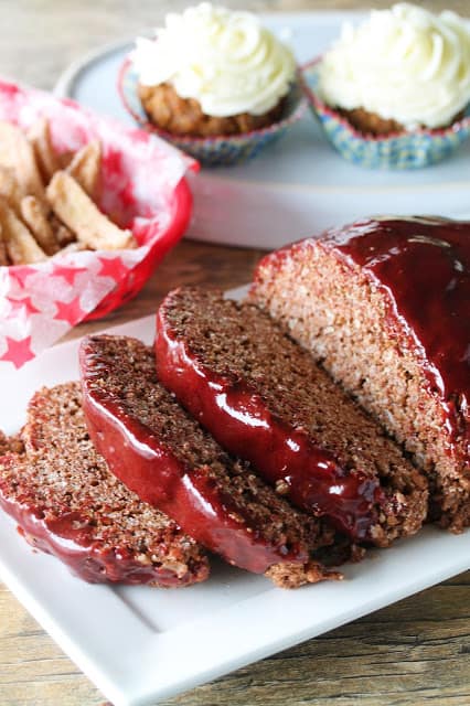 A fun and tasty April Fool's Day Dinner Idea where nothing is quite as it seems. Meatloaf cupcakes with mashed potato frosting, apple fries, and Cocoa Krispies mock meatloaf