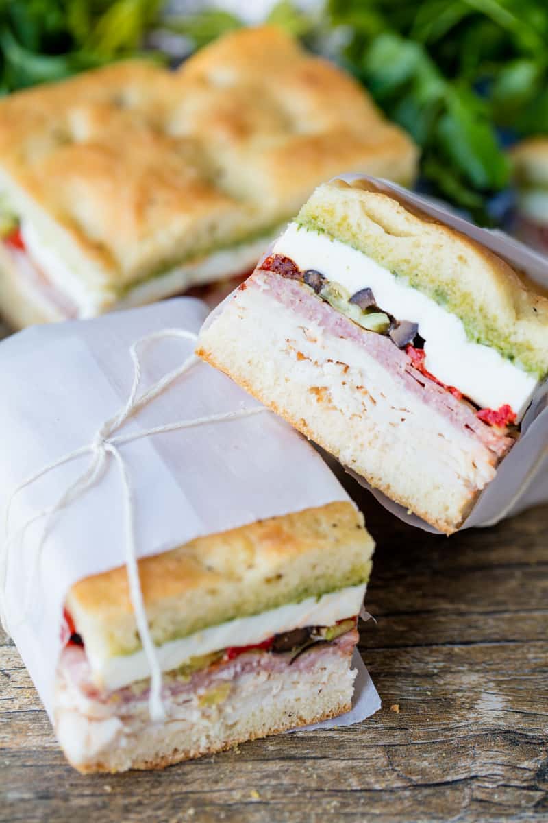 Pressed Italian Picnic Sandwiches Thestayathomechef Com