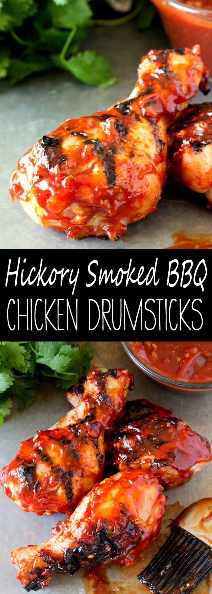  A homemade hickory smoked BBQ sauce is brushed over chicken drumsticks and grilled to per Hickory Smoked BBQ Chicken Drumsticks