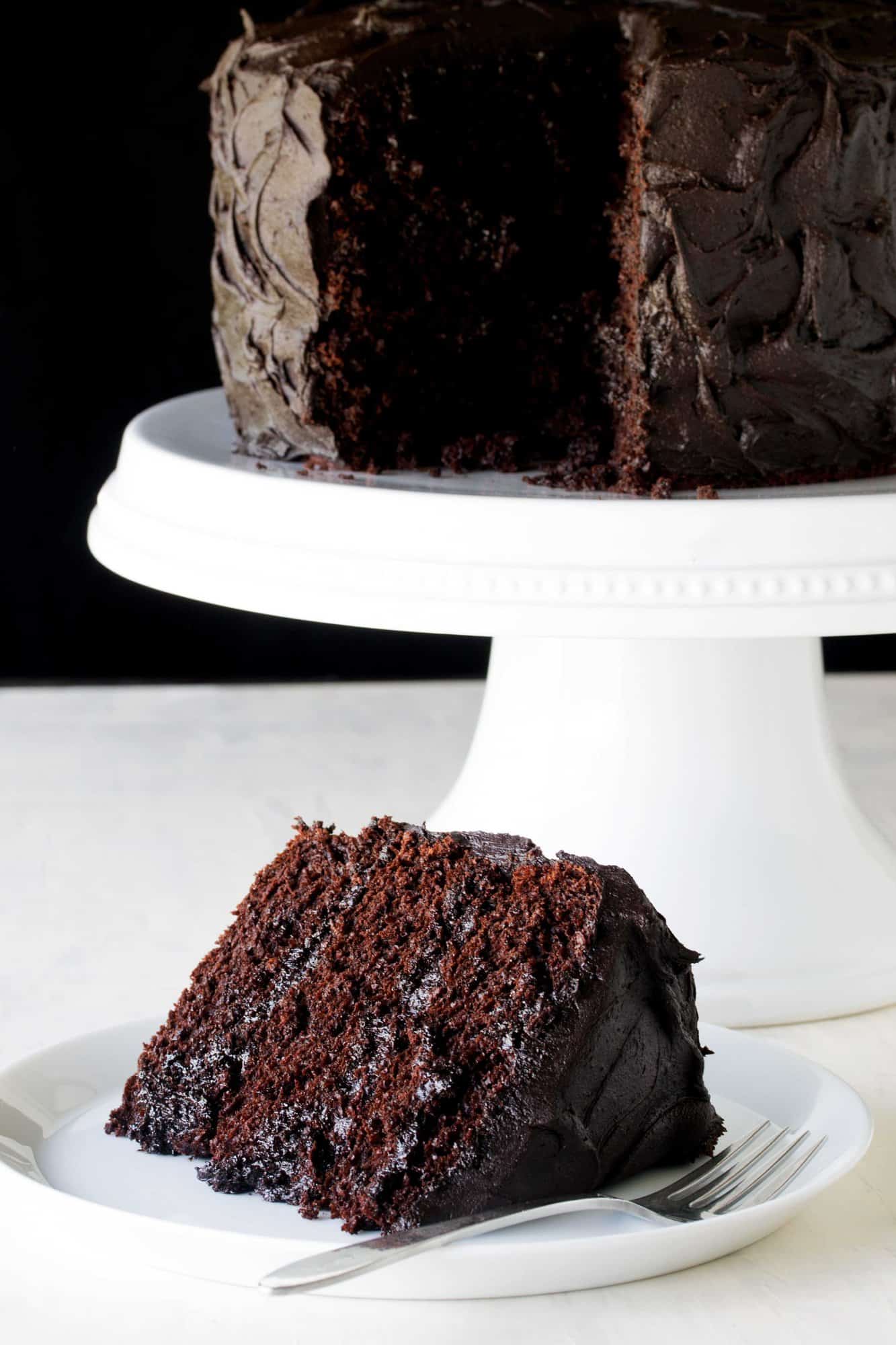The Most Amazing Chocolate Cake is here. I call this my Matilda Cake because I swear it's just as good as the cake that Bruce Bogtrotter ate in Matilda. Moist, chocolaty perfection. This is the chocolate cake you've been dreaming of!