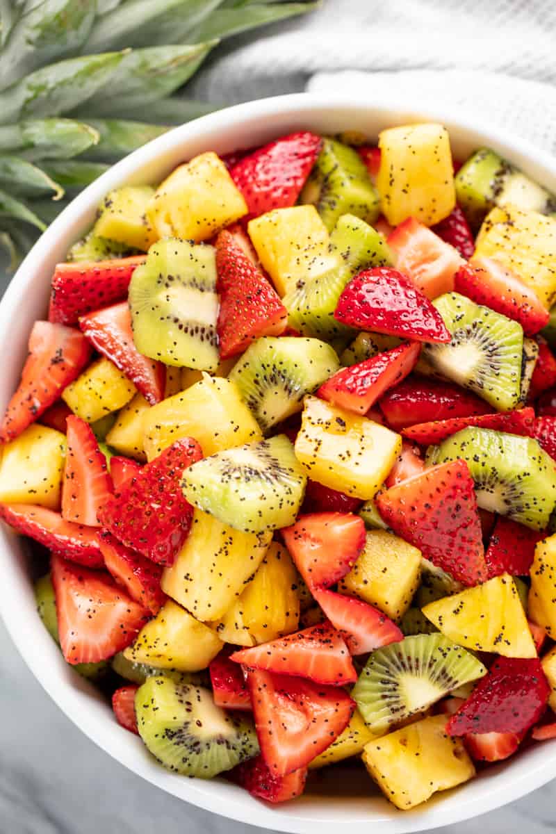 This winning combination of fruits drizzled with a lemon poppy seed dressing makes the bes Best Summer Fruit Salad