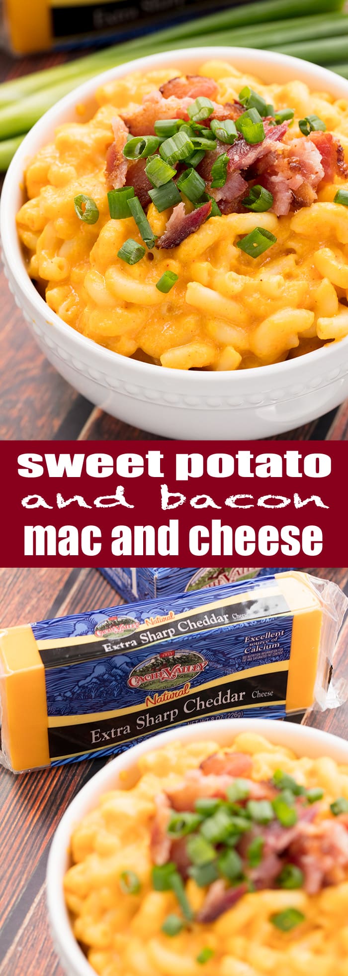 Sweet Potato Bacon Mac and Cheese will soon become your new family favorite Sweet Potato Bacon Mac and Cheese