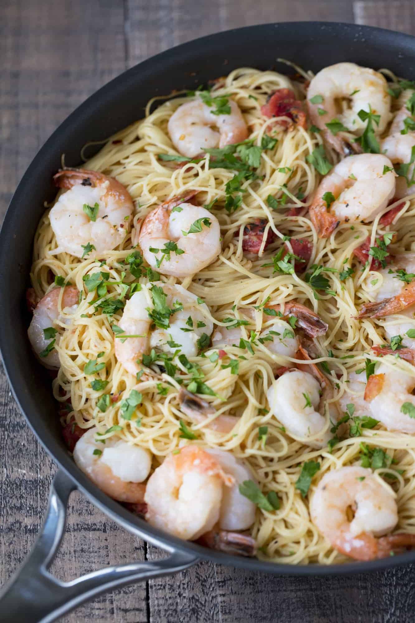 This Easy Creamy Tomato Shrimp Angel Hair Pasta is ready in just  Easy Creamy Tomato Shrimp Angel Hair Pasta