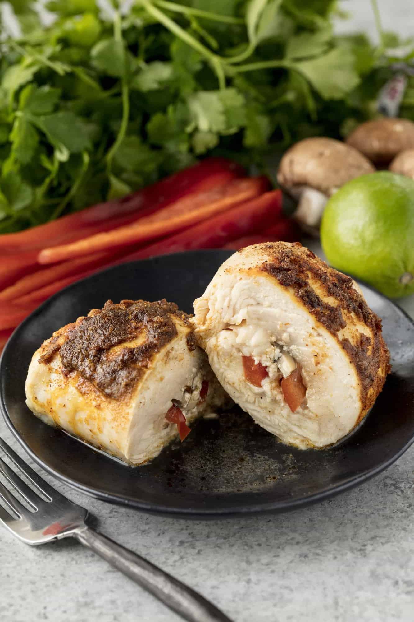 All the flavors you love from chicken fajitas in a fun and easy low carb format. Fajita Stuffed Chicken is a dish the whole family will love!