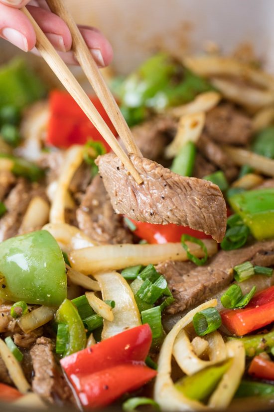 Easy Chinese Pepper Steak will quickly become a family favorite Easy Chinese Pepper Steak