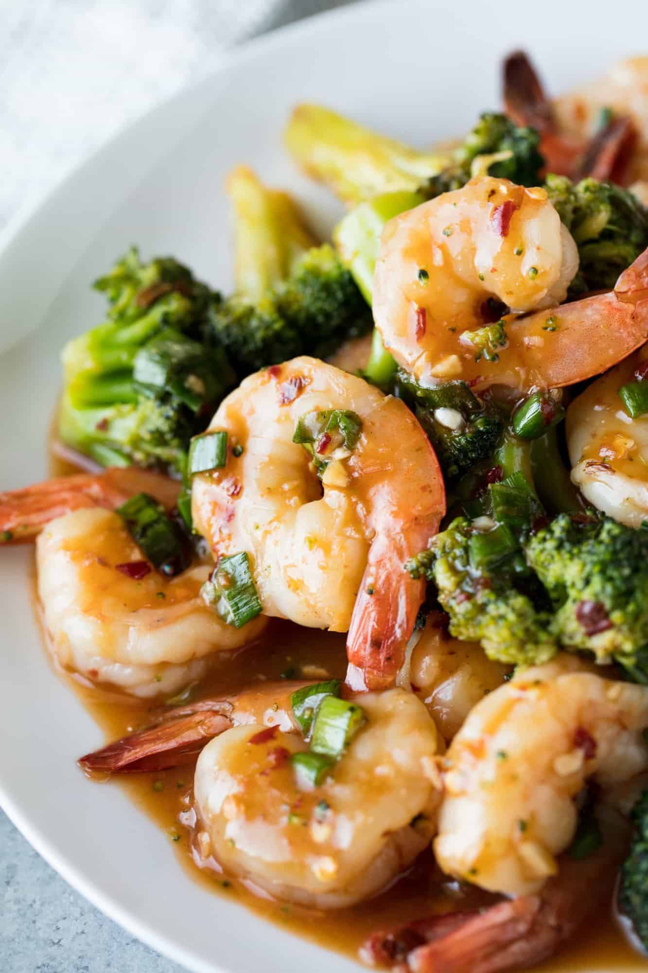Spicy Szechuan Shrimp and Broccoli is a super easy way to enjoy this American Chinese takeout favorite at home and it's ready in just 15 minutes!