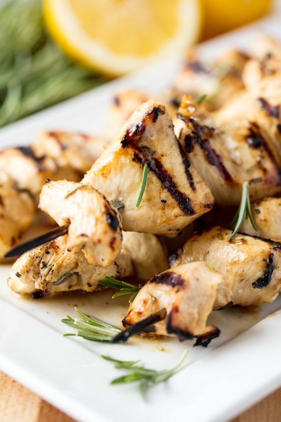 Rosemary Ranch Grilled Chicken Kabobs have the perfect marinade for the juiciest, flavorful and tender chicken kabobs for your summer backyard barbecues. This recipe will certainly impress!