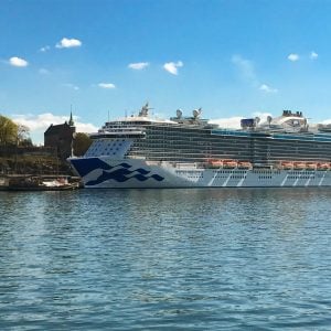 Regal Princess cruise ship docked in Norway