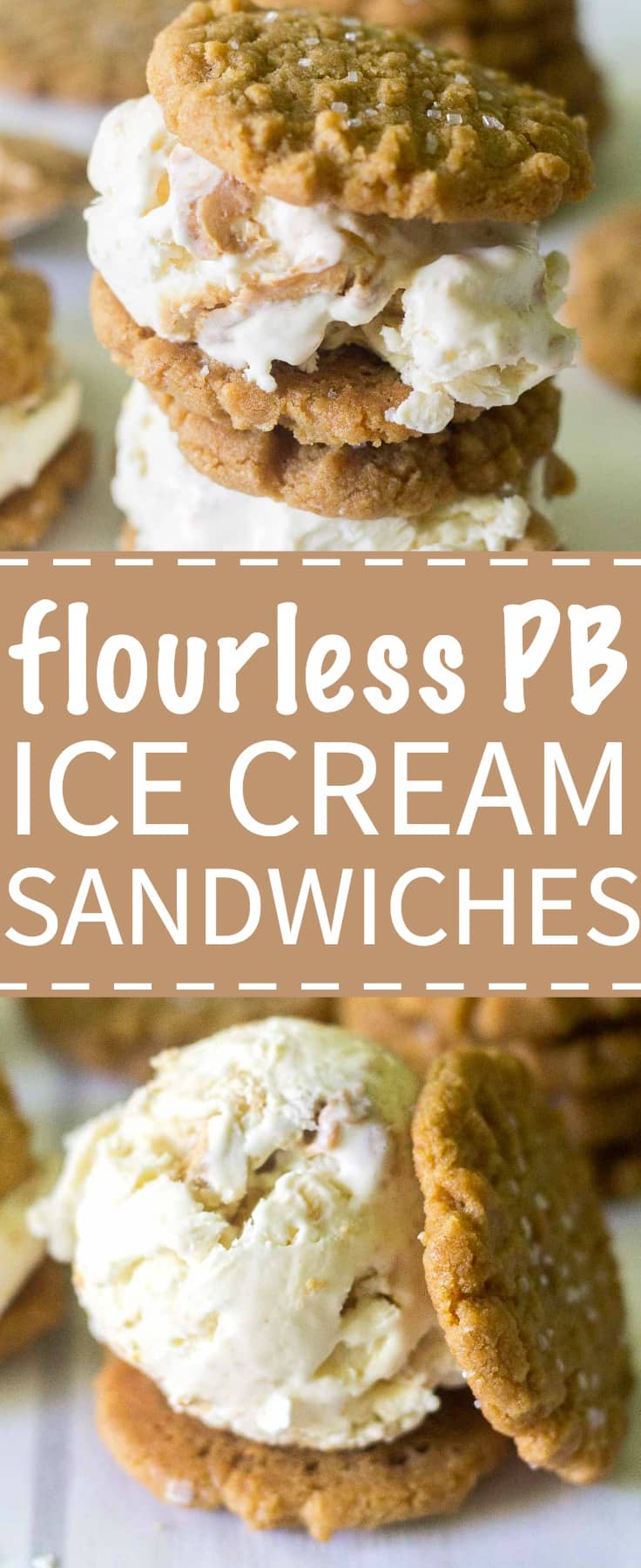 Flourless Peanut Butter Cookie Ice Cream Sandwiches com - 90