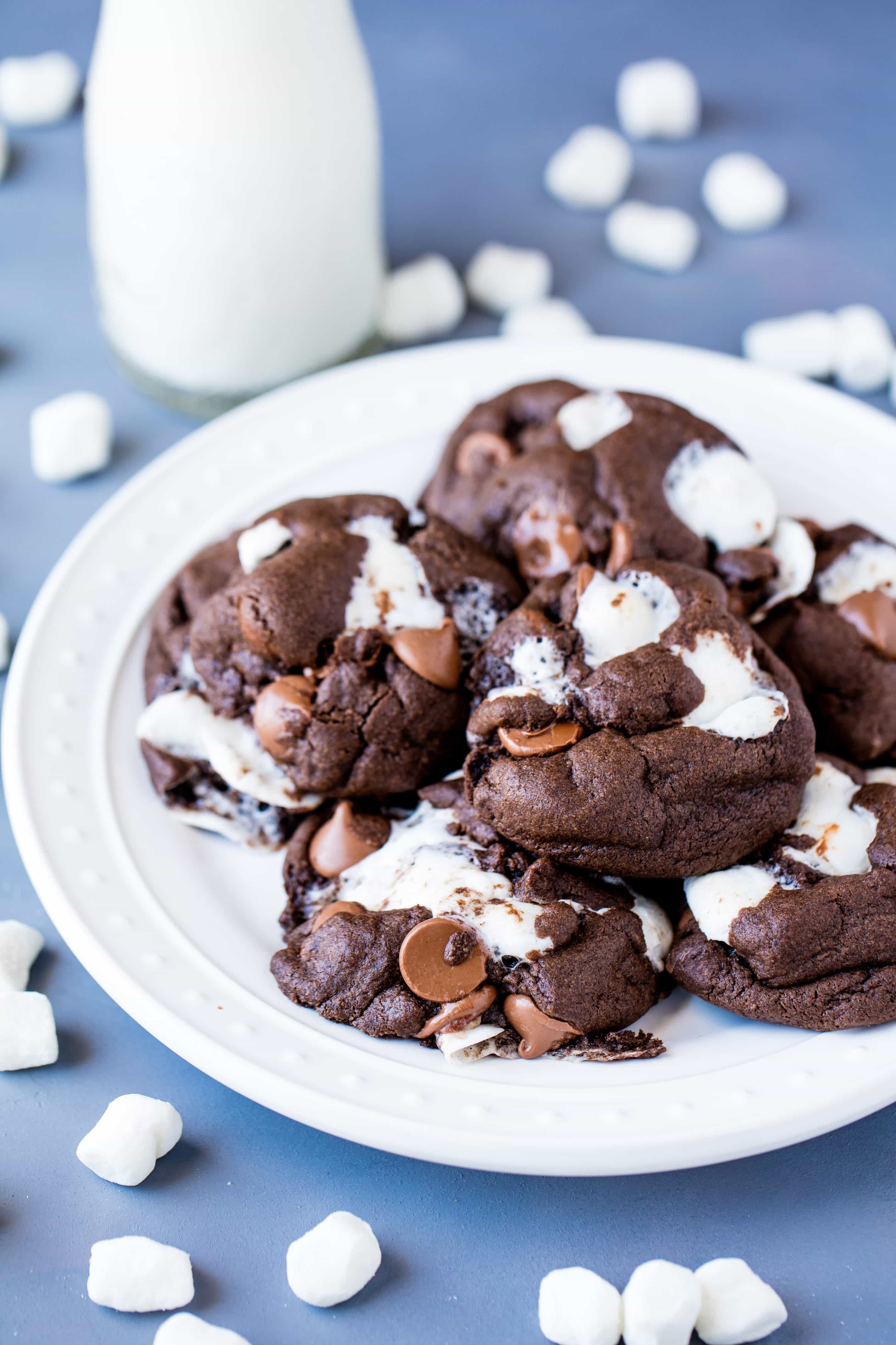 Chocolate Marshmallow Chubbies are a cross between a brownie and a cookie and are full of ooey gooey chocolate marshmallow deliciousness!