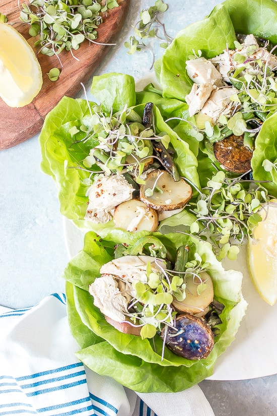 Caesar lettuce cups