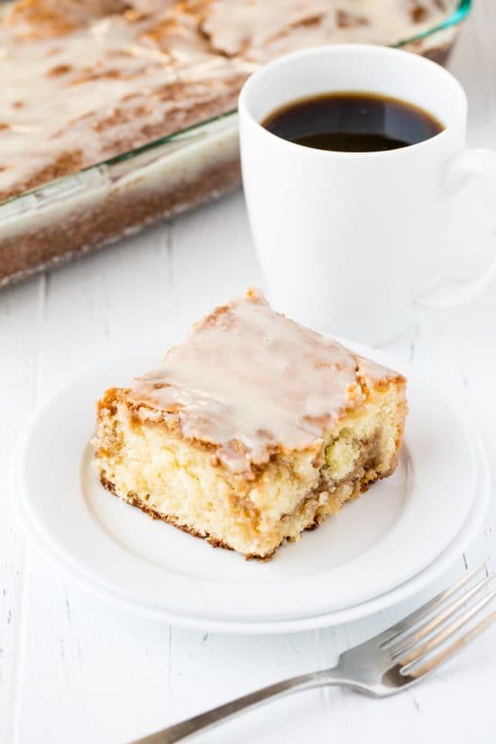 This super moist Cinnamon Roll Swirl Coffee Cake is worth making from scratch Cinnamon Roll Swirl Coffee Cake From Scratch